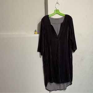 CP Chades silk blend tonic dress dark purple